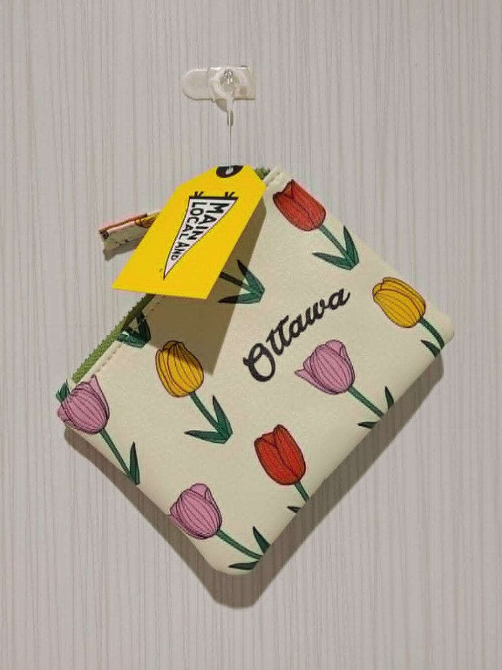 Ottawa Tulip Zipper Bag Coin Purse from Main & Local Souvinirs for Locals